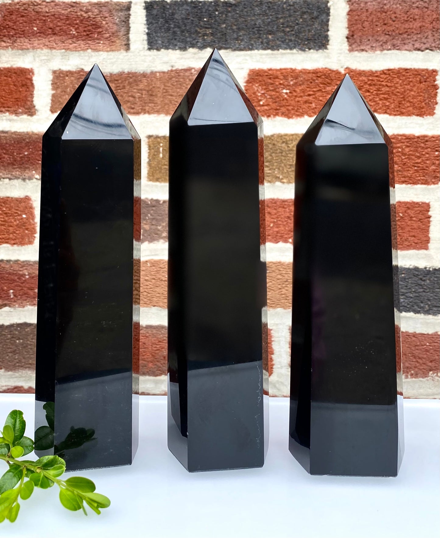 3 to 5 PCs large Black Obsidian Obelisk Tower