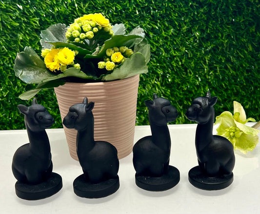 Wholesale Lot 4 Pcs Natural Black Obsidian Alpaca Nice Quality Healing Energy