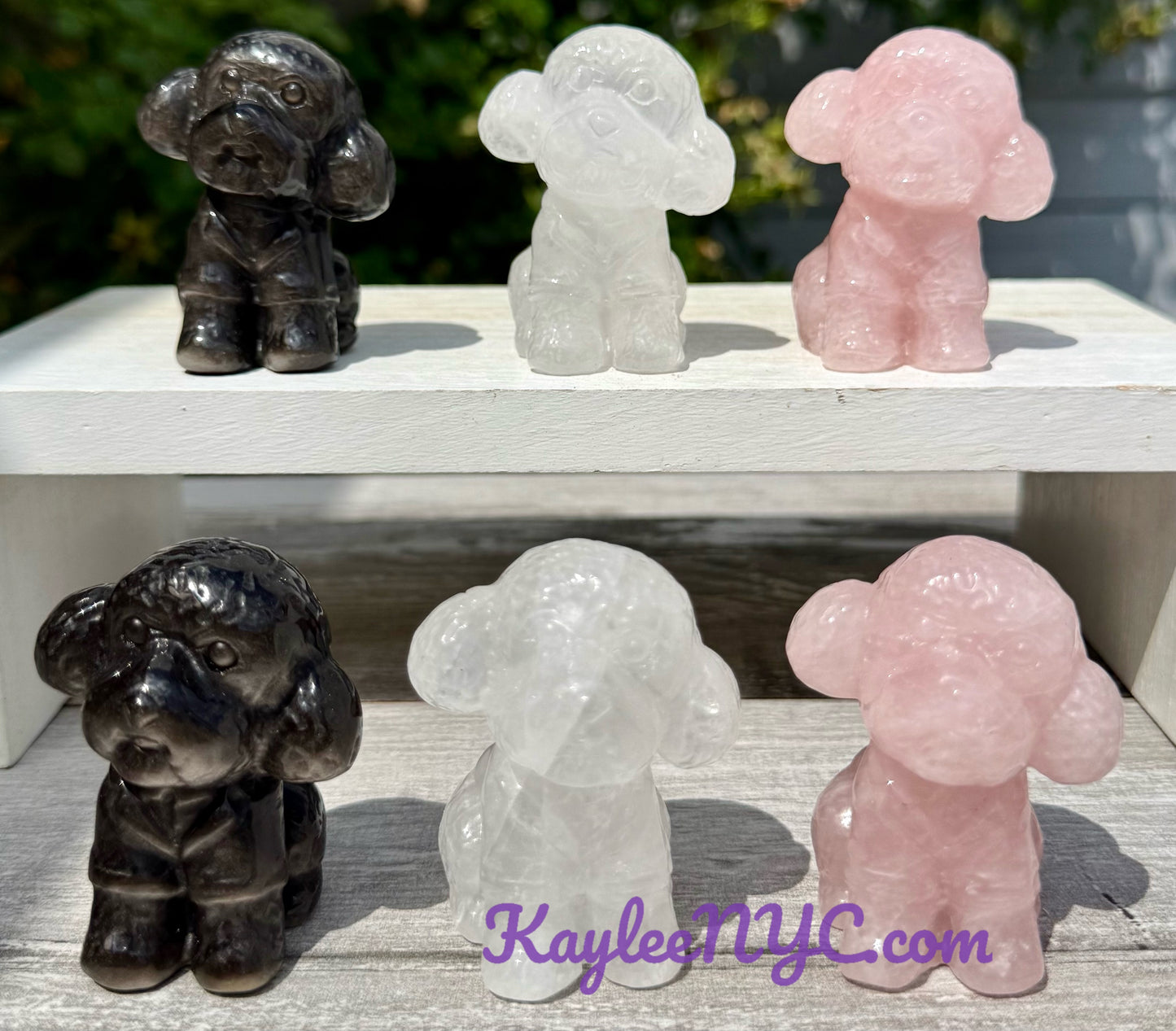 Wholesale Lot 6 pcs Natural Crystals Toy Poodle Healing Energy
