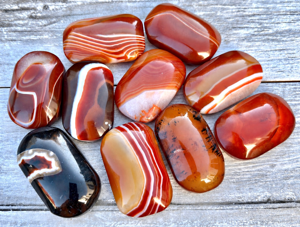 Wholesale Lot 2 Lbs Natural Sardonyx Palm Stone Crystal