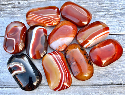 Wholesale Lot 2 Lbs Natural Sardonyx Palm Stone Crystal