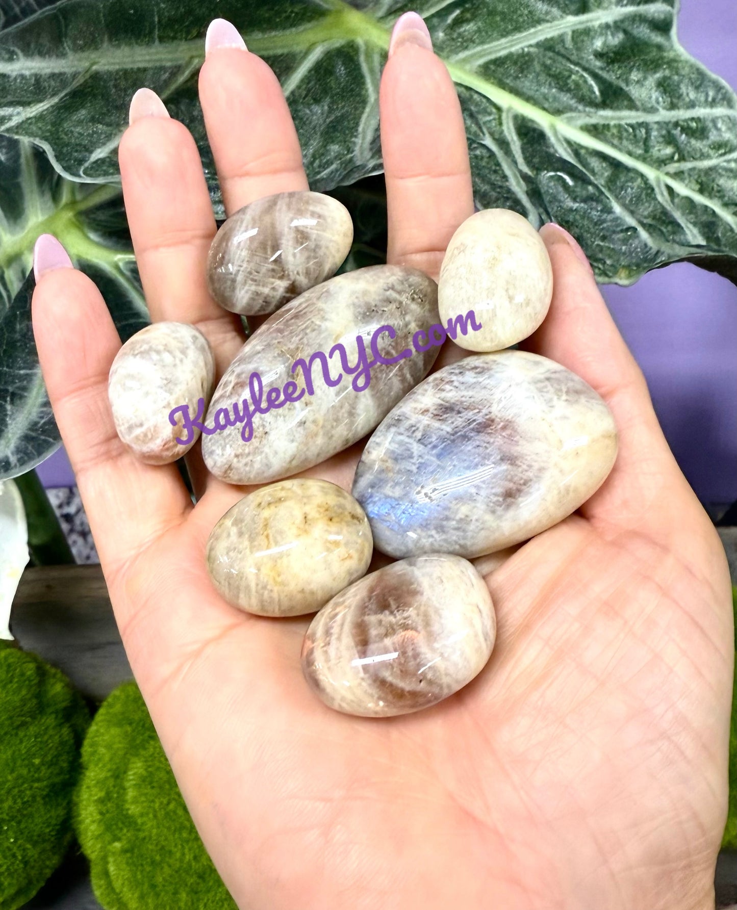 Wholesale Lot 2 lbs Natural Moonstone Sunstone Tumble Stone Healing
