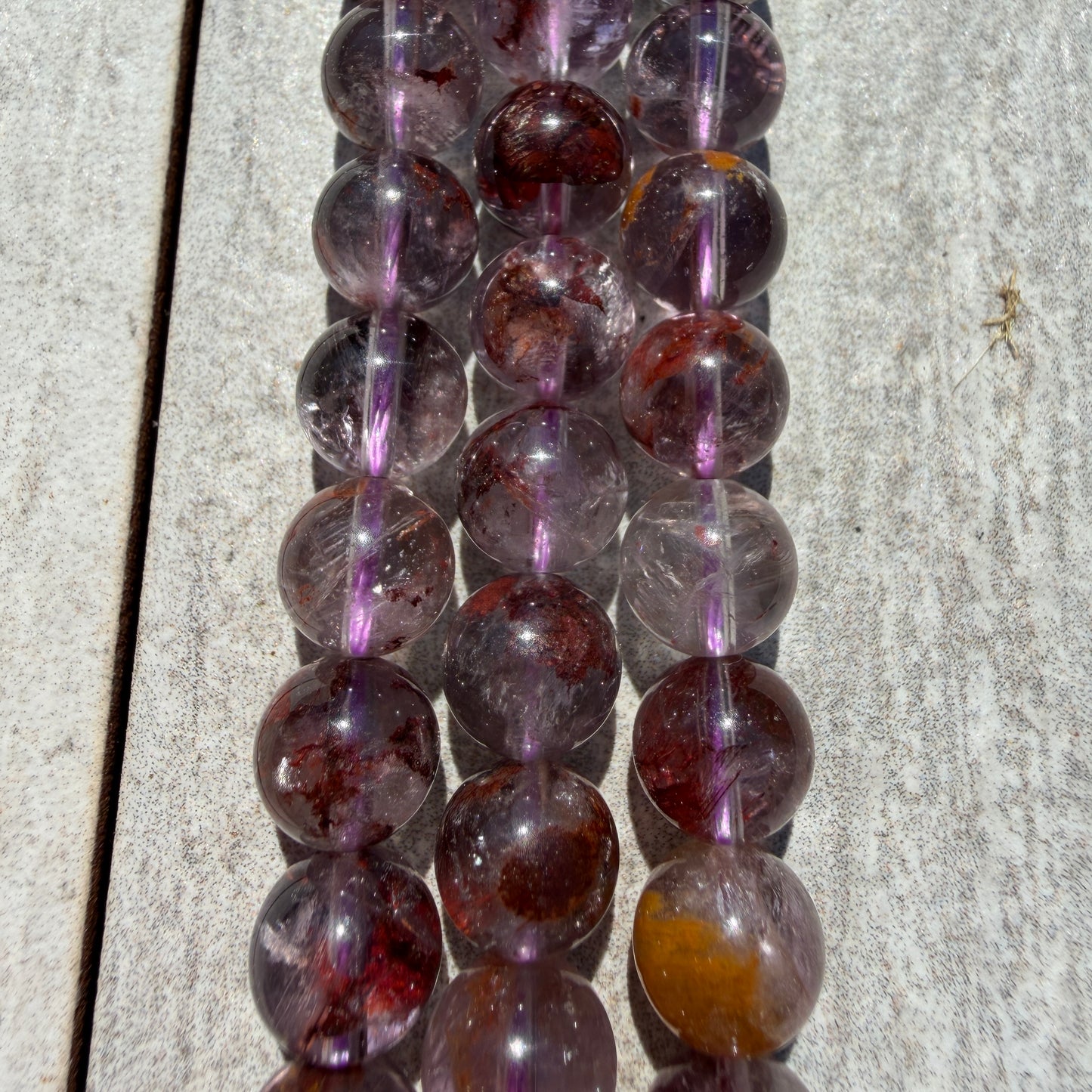Wholesale 3 strands 8mm Natural Super 7 beads 15.5”