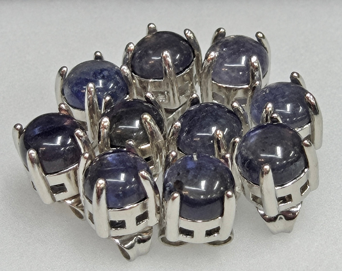 Wholesale Lot 5 Pairs Natural Iolite Earring Studs 6mm round Crystal Healing Energy