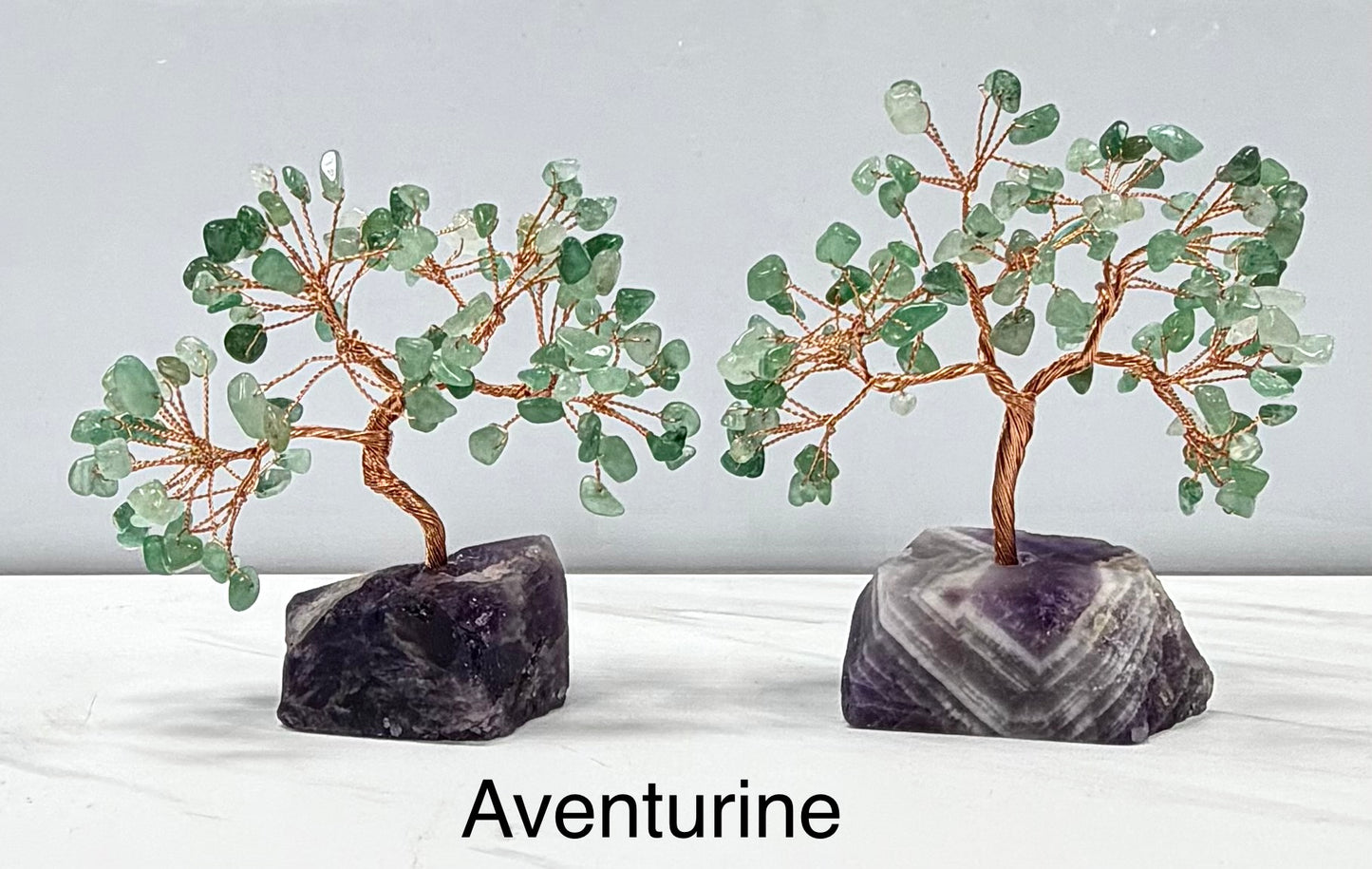 Wholesale Lot 7Pcs Bonsai Tree with Amethyst Crystal Base