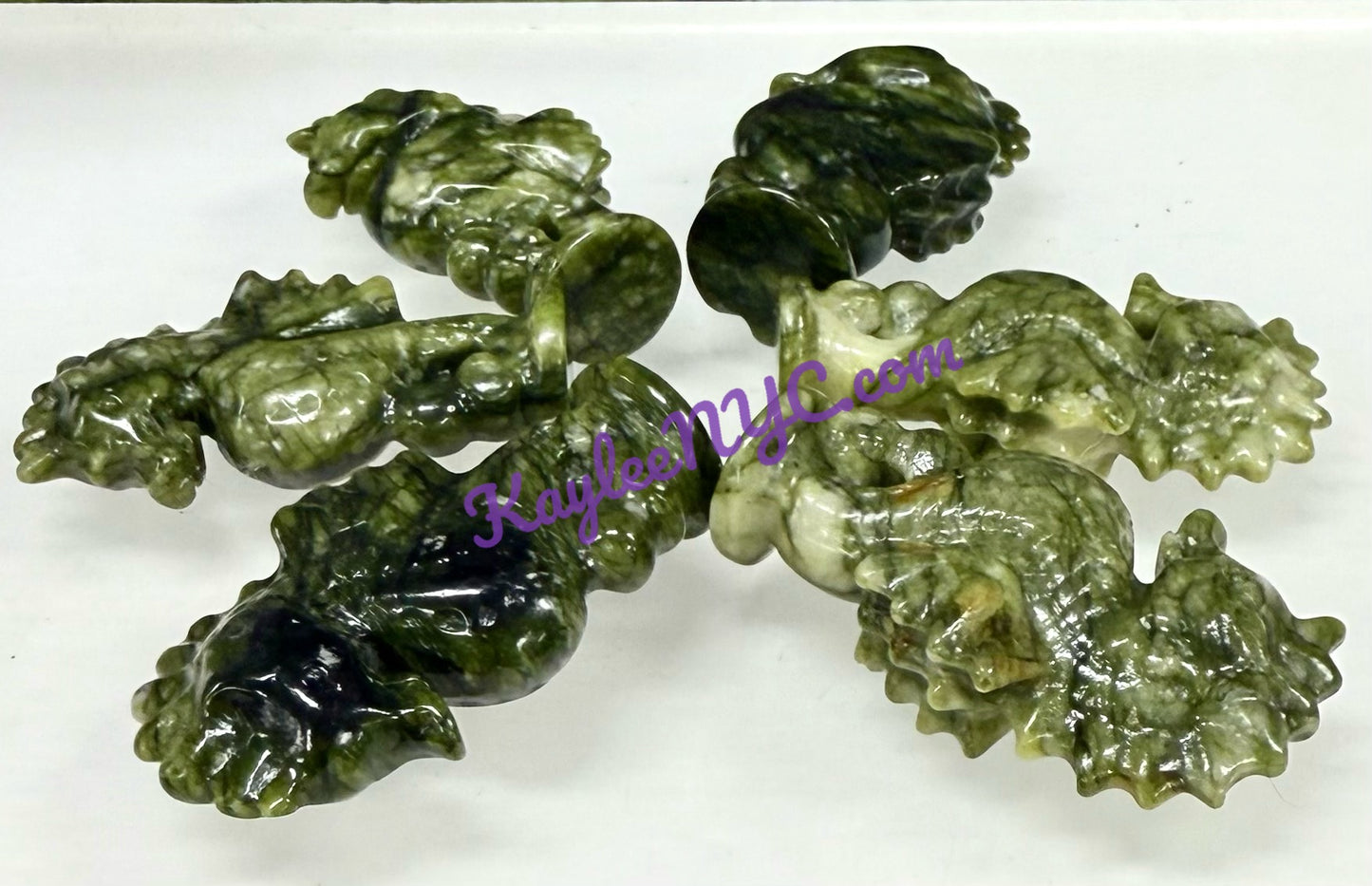 4 PCs 6cm Natural Nephrite Jade Witch healing energy