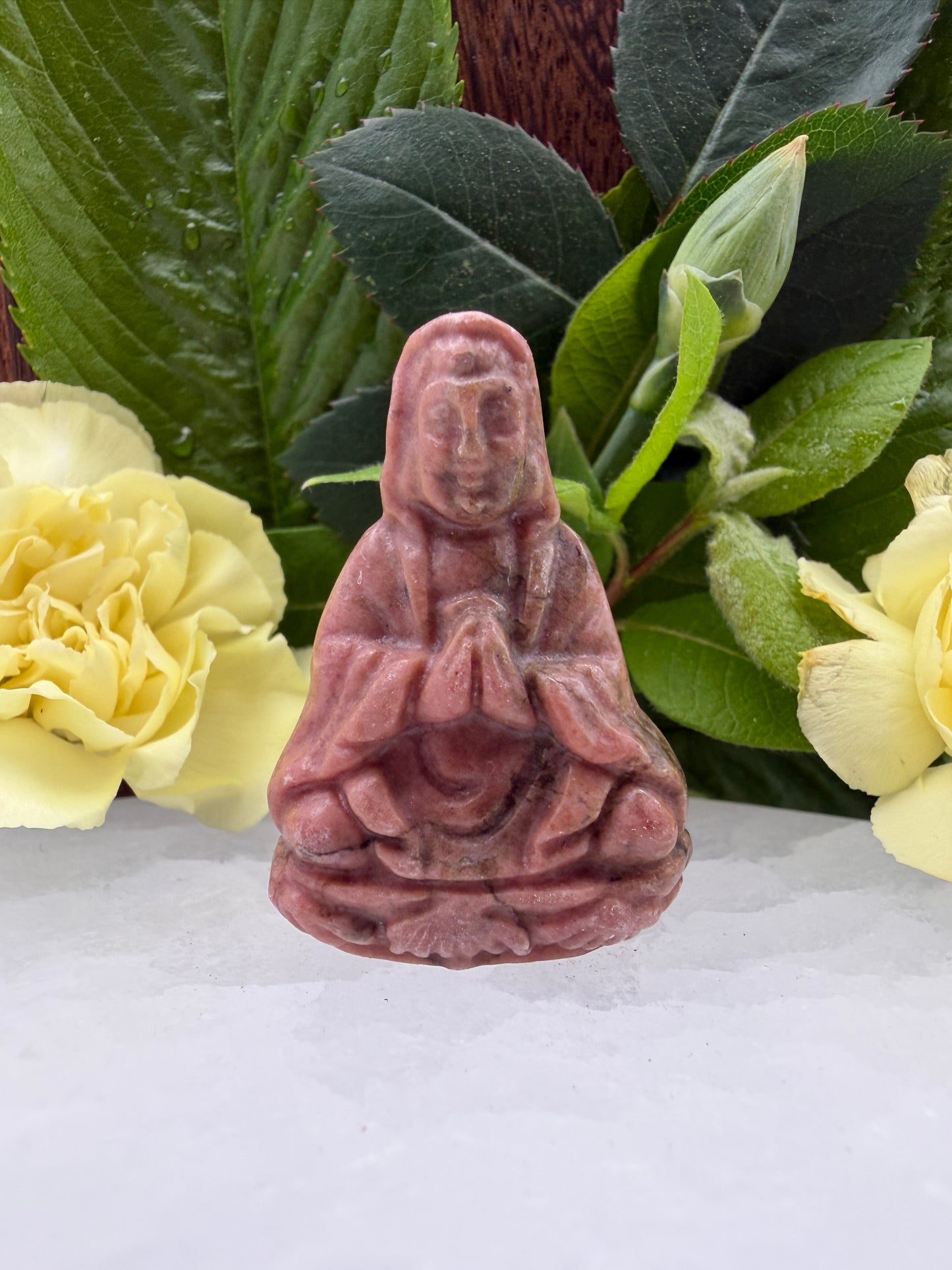 10 Pcs 1.5” Natural Crystal Guanyin Female Buddha