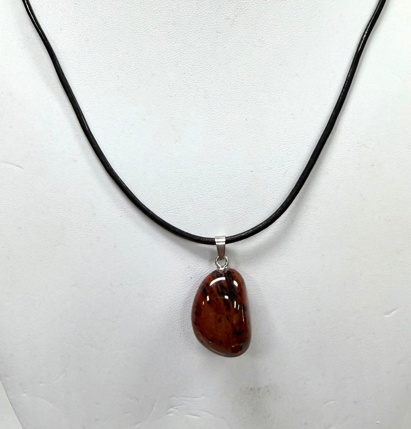 36 PCs Natural Mahogany Obsidian Crystal Pendant