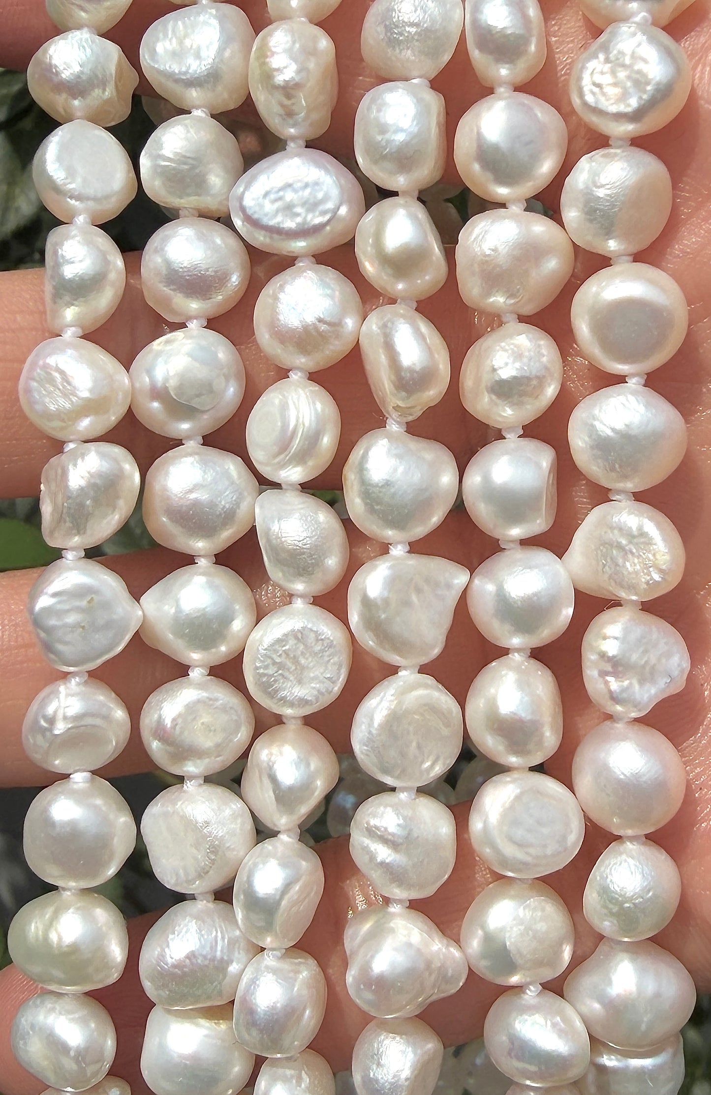 6 PCs 6 pcs ~8.5mm Natural Freshwater Pearl Necklace Healing Energy