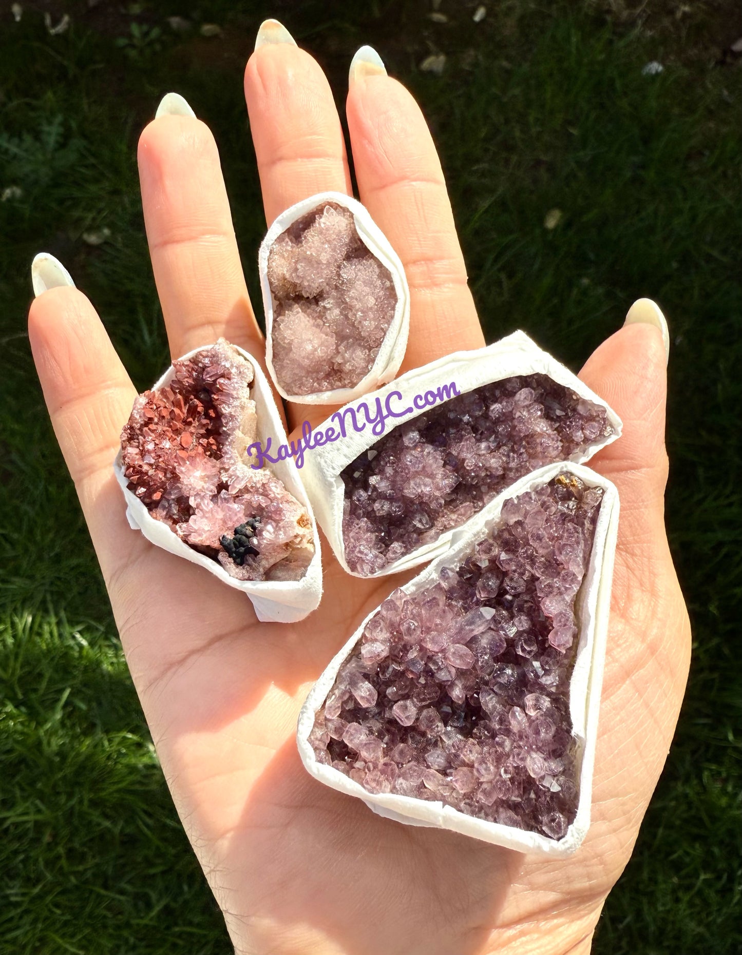 Wholesale Lot 2 lb Natural Amethyst Cluster Raw Crystal