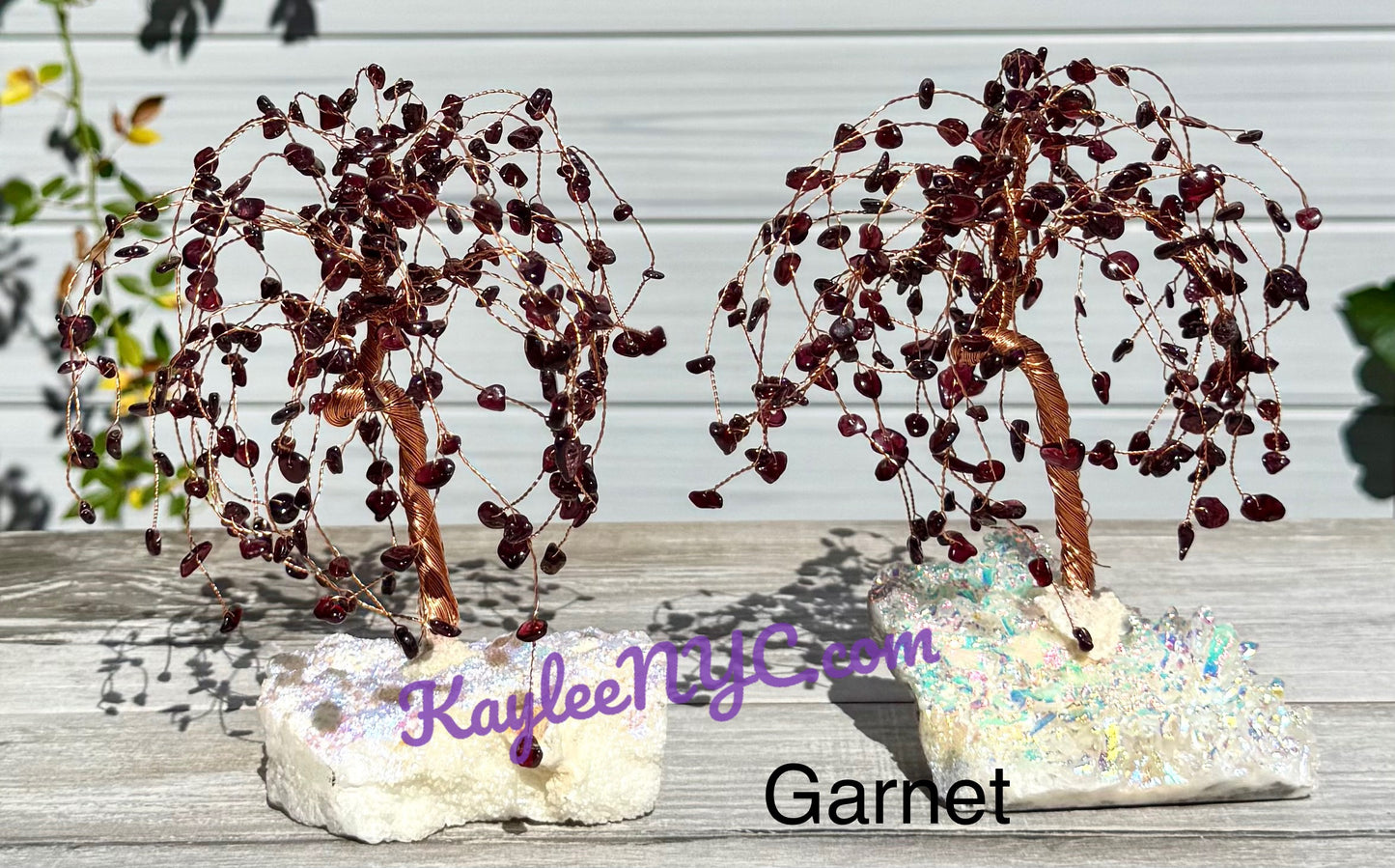 Wholesale Lot 3 Pcs Weeping Willow Tree with Angel Aura Base Crystal Healing Energy