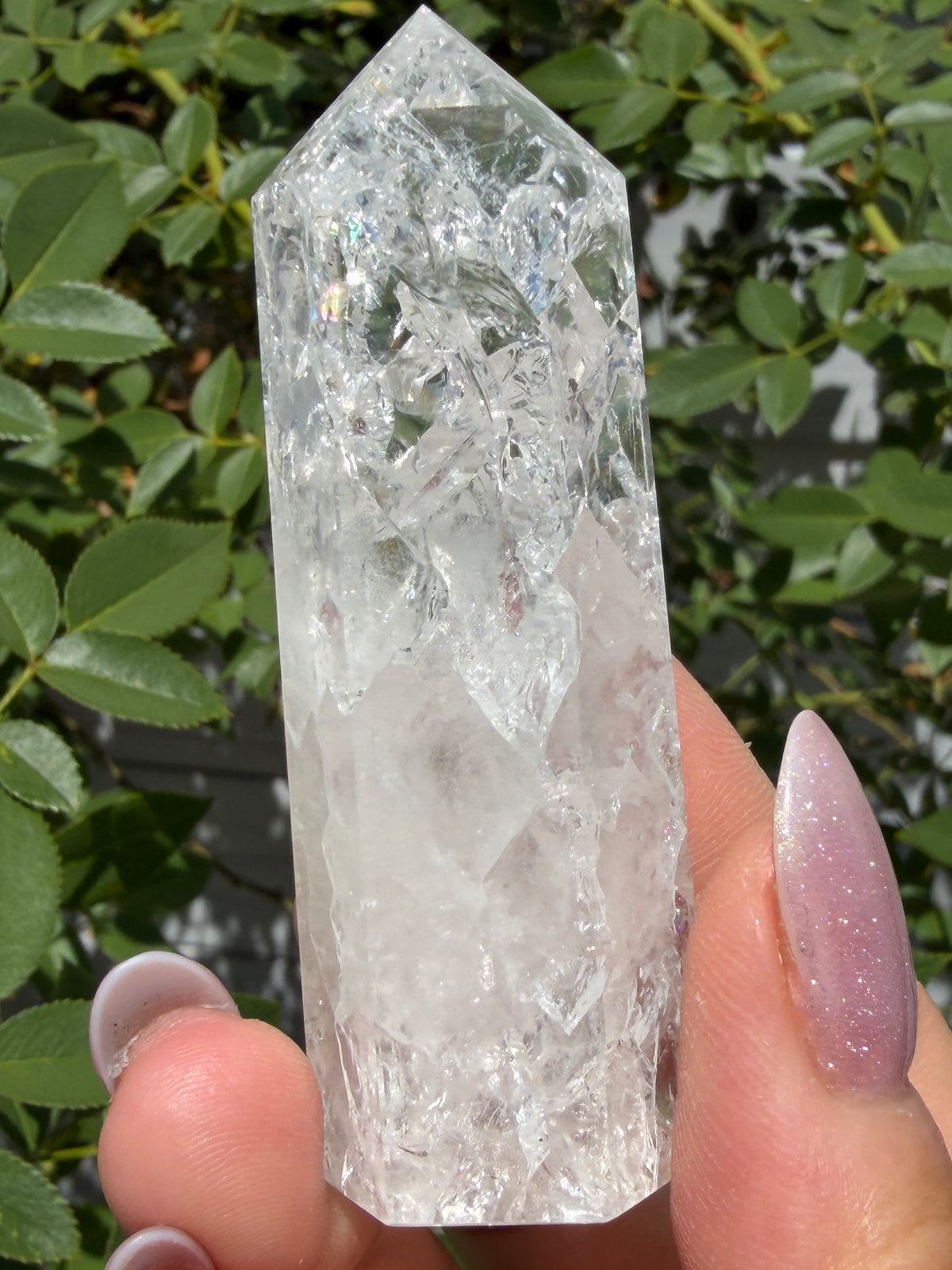Wholesale Lot 2 Lb Fire & Ice Quartz Obelisk Tower Point Crystal Energy