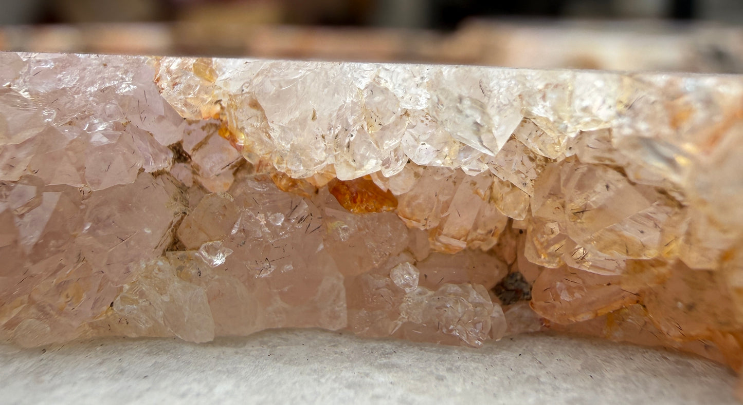 2 lbs Natural Pink Amethyst Flower Agate Slabs crystal healing energy