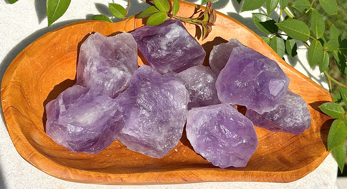 Wholesale Lot 2 Lbs Natural Lavender Amethyst Rough Crystal