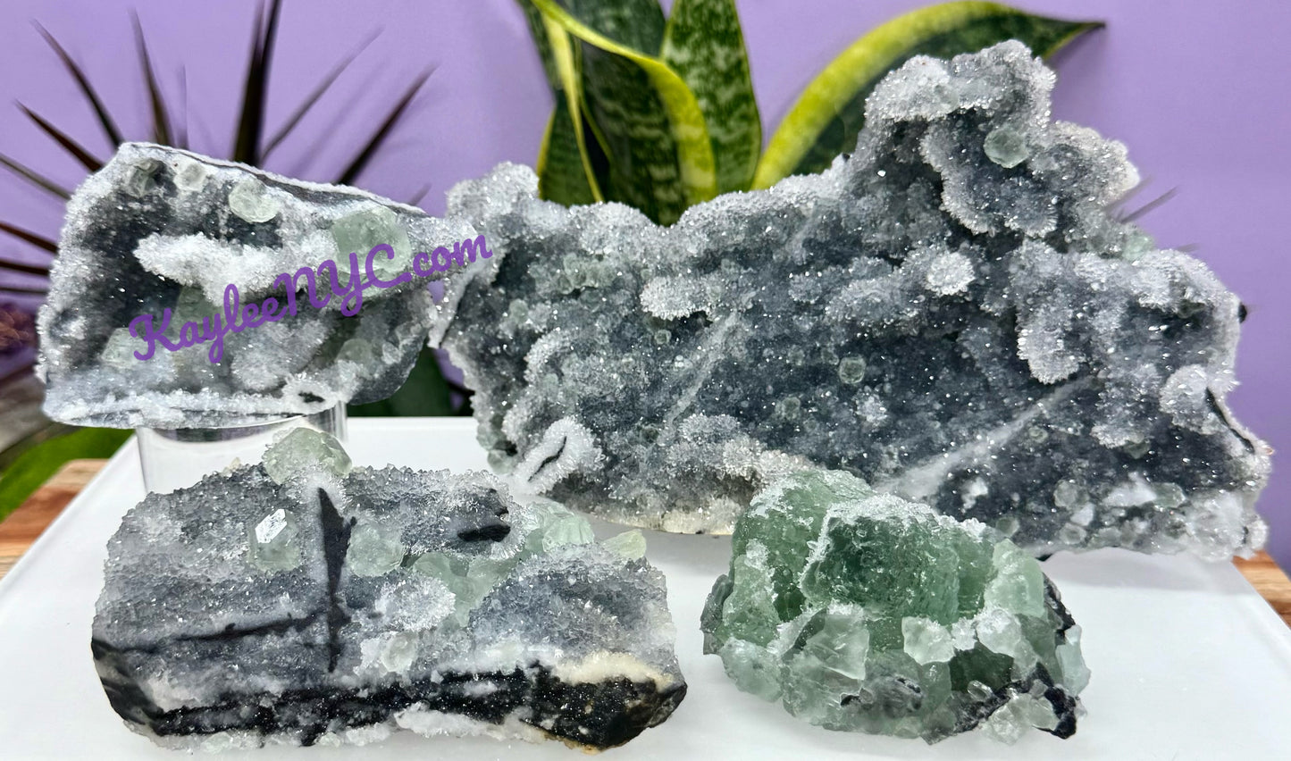 4-5 PCs Natural Fluorite Chalcedony Quartz Specimen Crystal Raw
