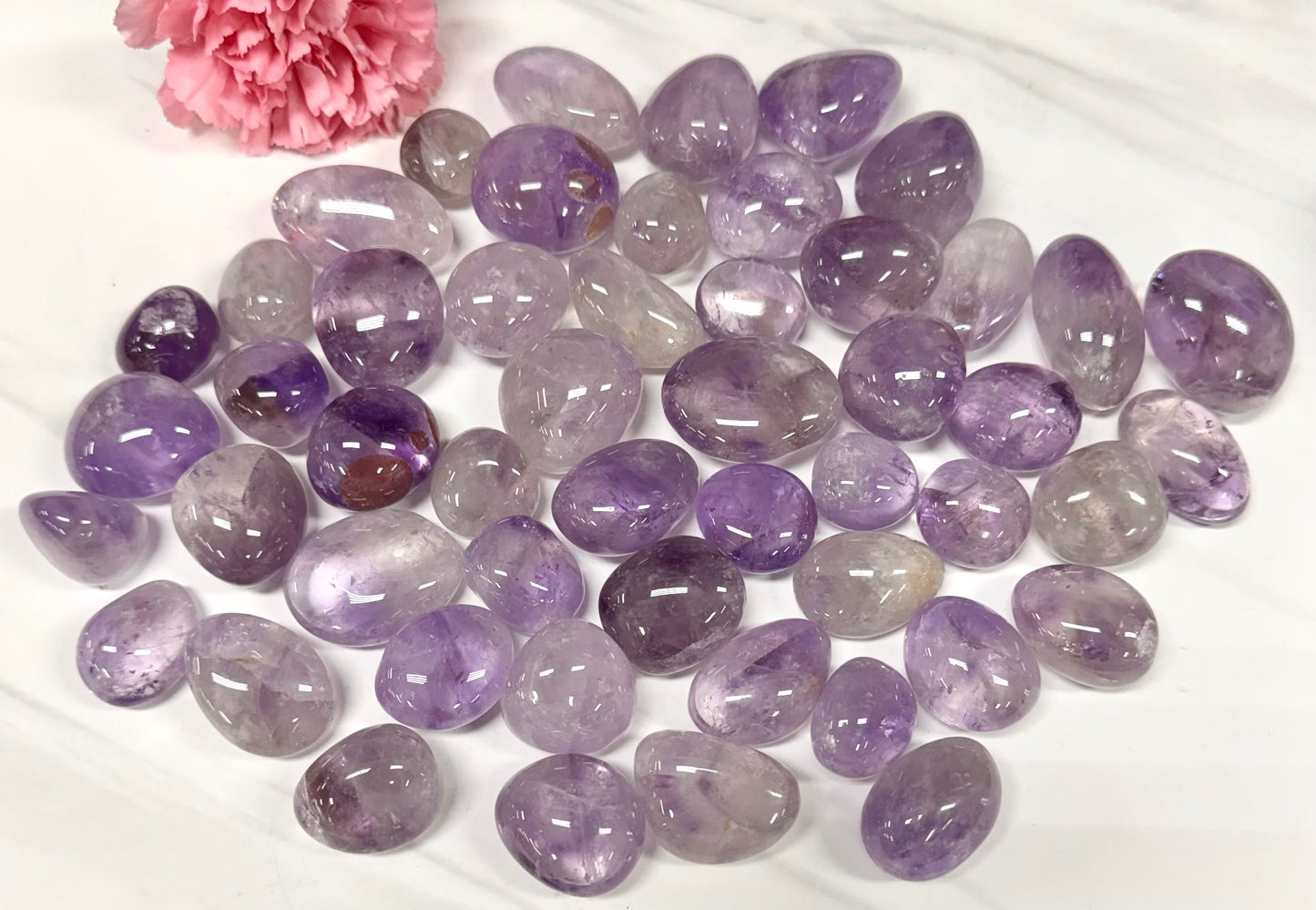 2 lbs Natural Amethyst Tumble Crystals healing energy