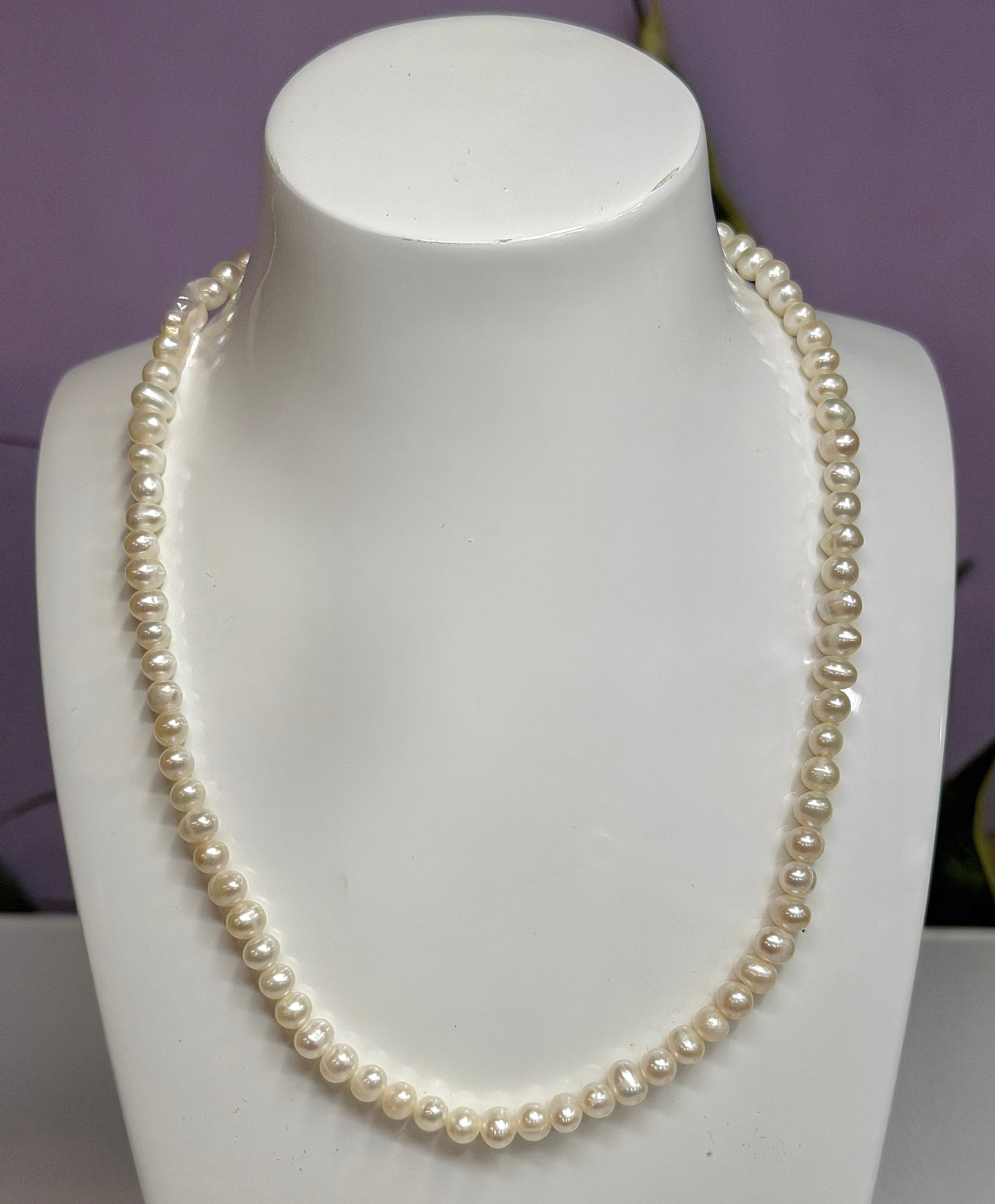 6 PCs 6 pcs ~6mm Natural Freshwater Pearl Necklace Healing Energy