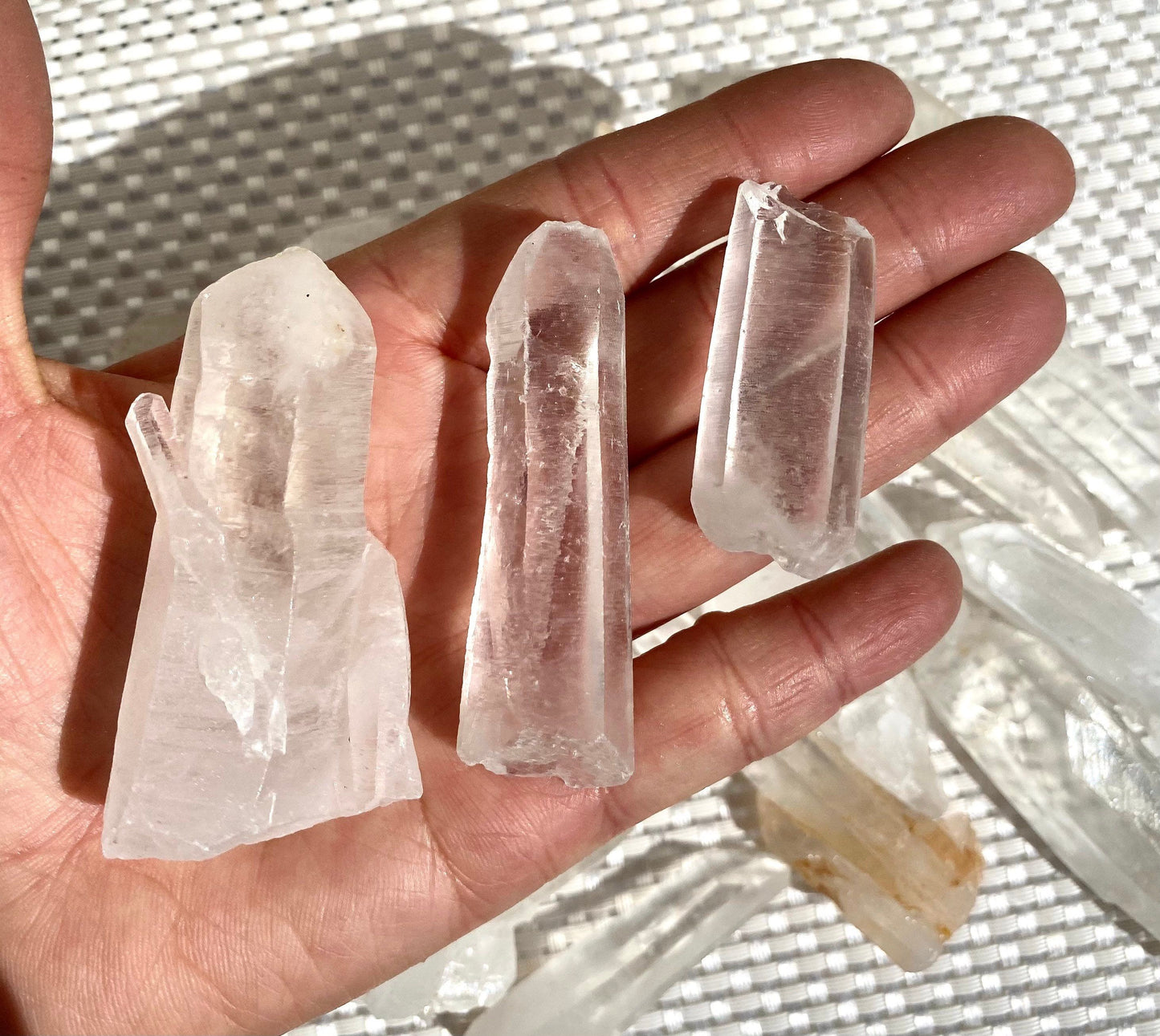 Wholesale Lot 1 Lb Natural Lemurian Quartz Wand Raw Crystal Nice Quality