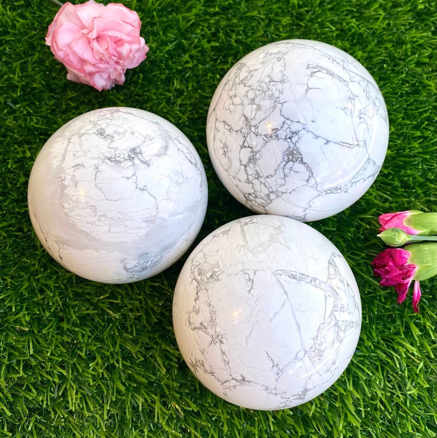 Wholesale Lot 3-5 Pcs Natural Howlite Sphere Crystal  Ball Nice Quality Healing