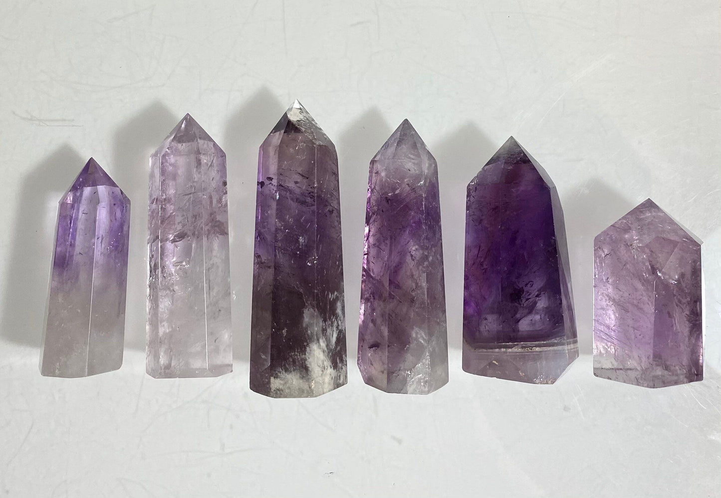 Wholesale Lot 1 Lb Amethyst Obelisk Tower Point Crystal Natural Energy Healing