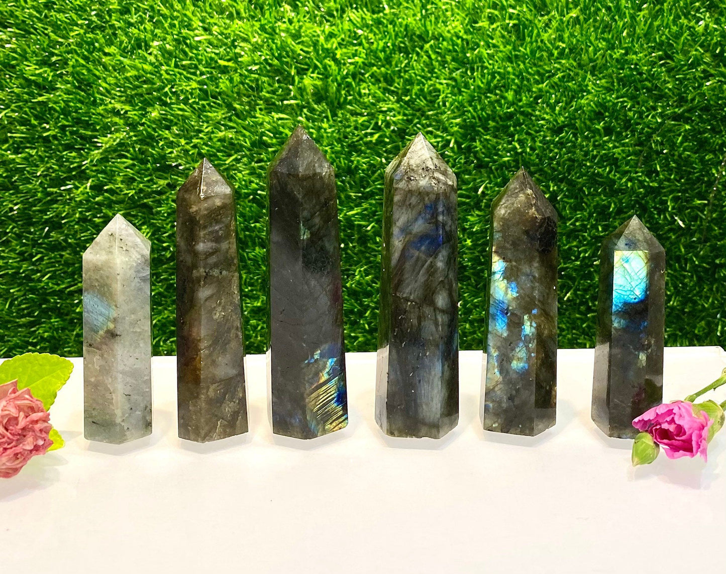 Wholesale Lot 1 Lb Natural Labradorite Obelisk Point Crystal Natural Energy