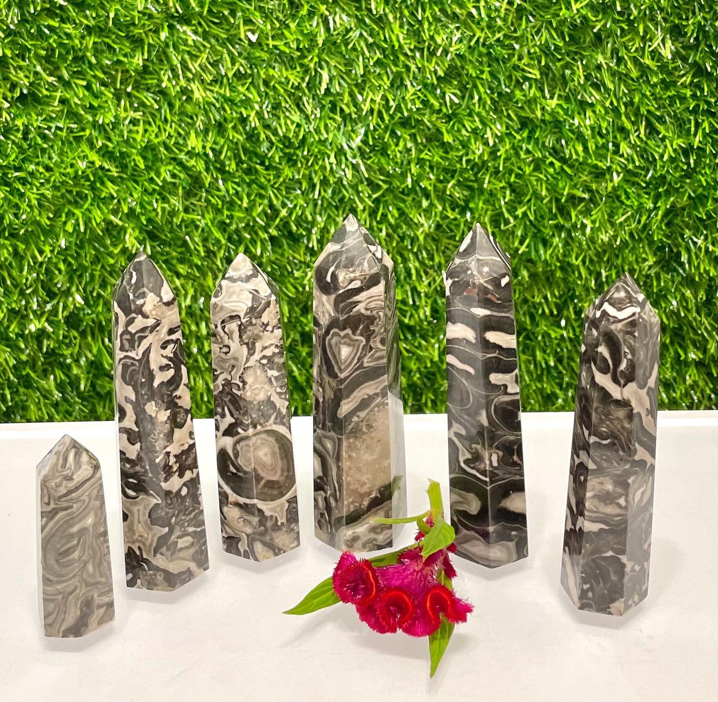 Wholesale Lot 1 lb Natural Picasso Jasper Tower Obelisk Point Wand Crystal Energy Healing