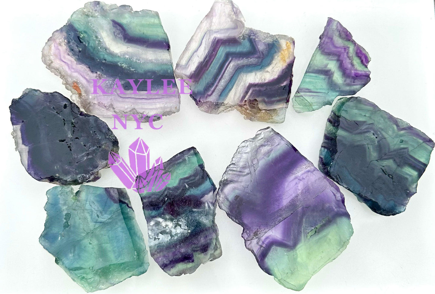 Wholesale Lot 2 lbs Natural Fluorite Slab Crystal Nice Quality