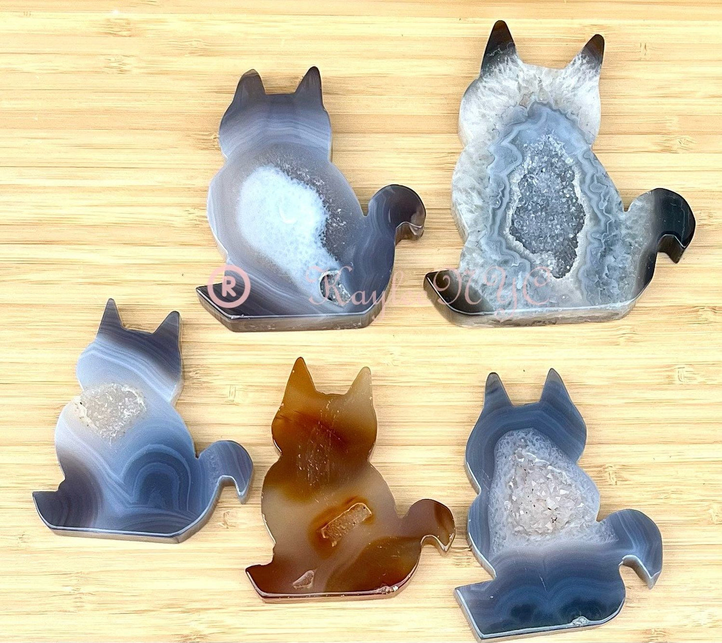 Wholesale Lot 3-5 Pcs Natural Druzy Agate Cats Crystal healing energy