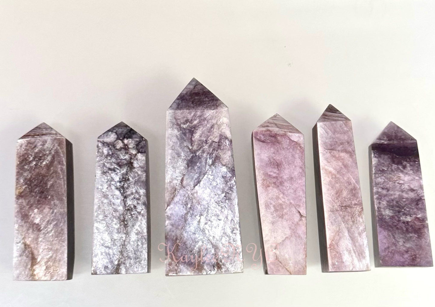 Wholesale Lot 1 Lb Natural Lepidolite Purple Mica Obelisk Tower Point Crystal Energy