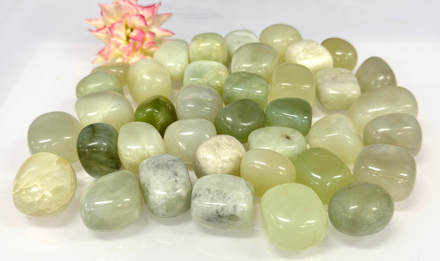 Wholesale Lot – 2 lbs Natural Jade Tumbled Crystals – Nice Quality
