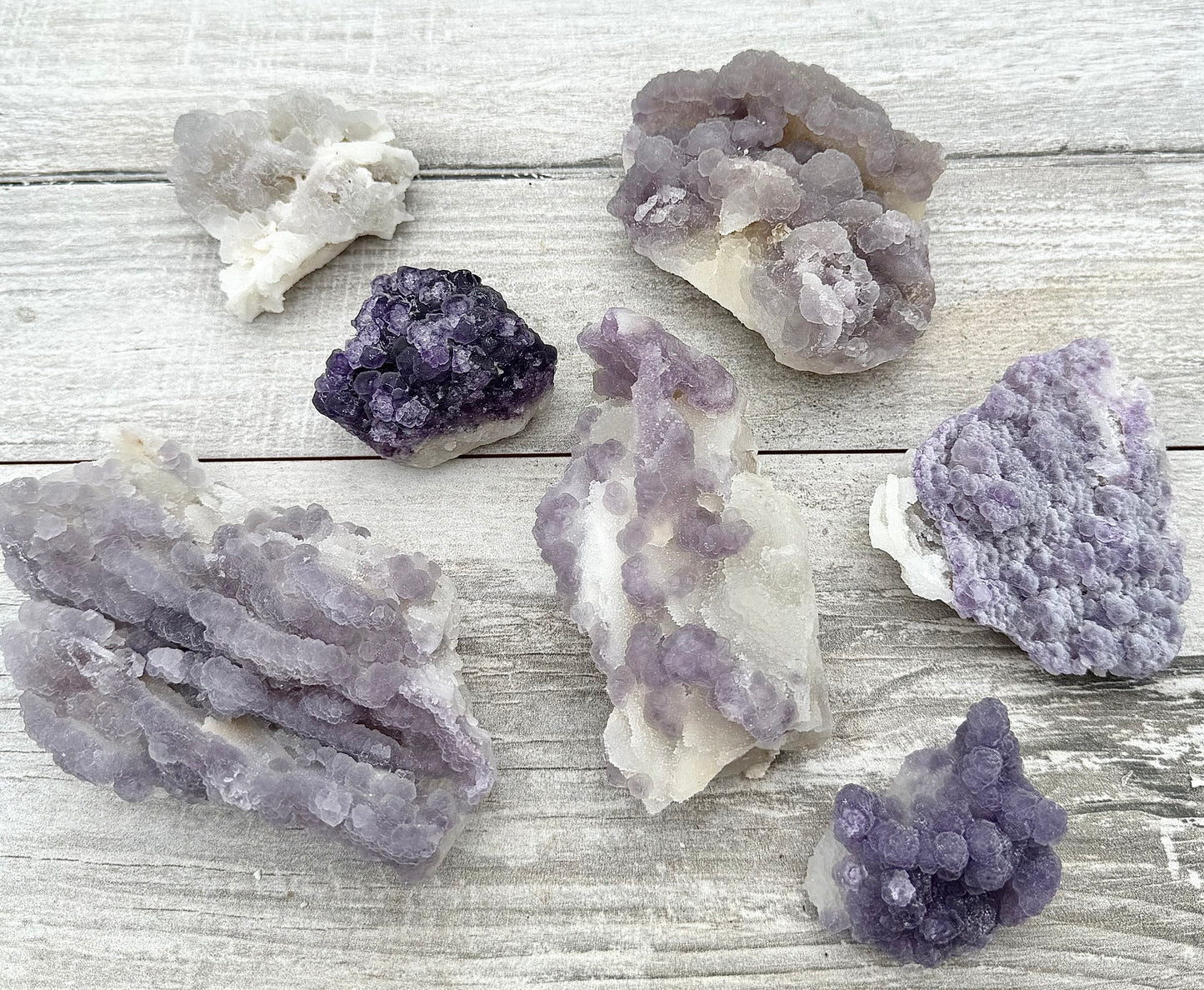 6-8 pcs Natural Purple Fluorite Quartz specimen Crystal