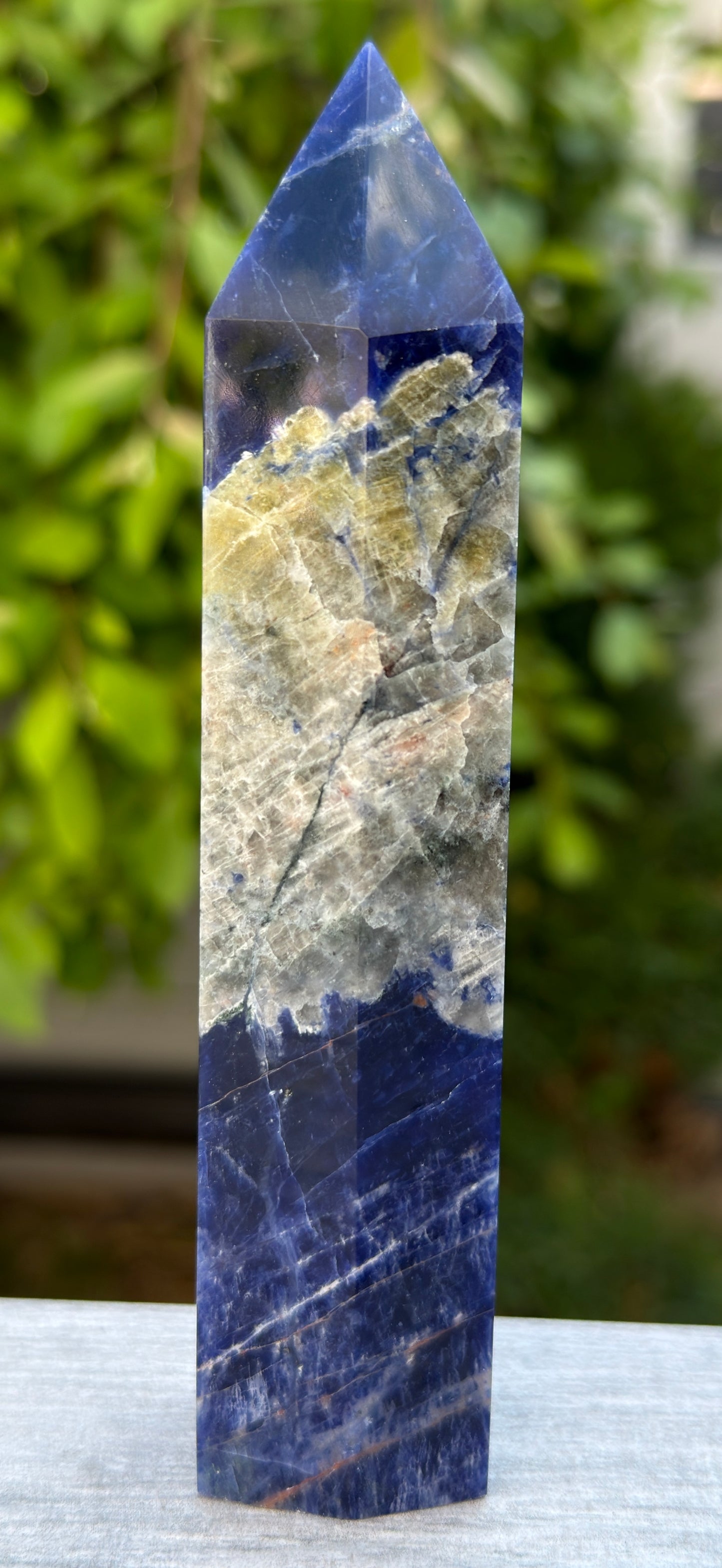 Wholesale Lot – 4-8 PCS Natural Sodalite Tower Point Crystals – 3.8 to 4 lbs