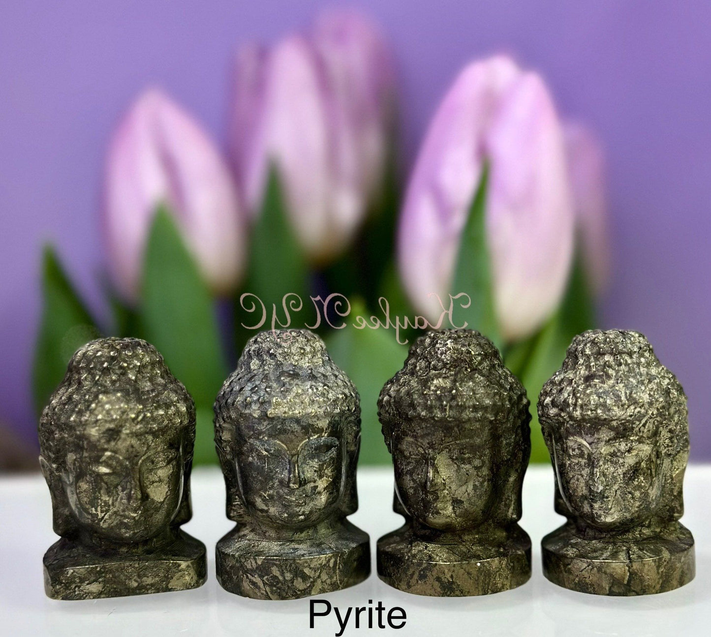 Wholesale lot 5 Pcs 2” Mix Natural Crystal Guanyin Female Buddha Head