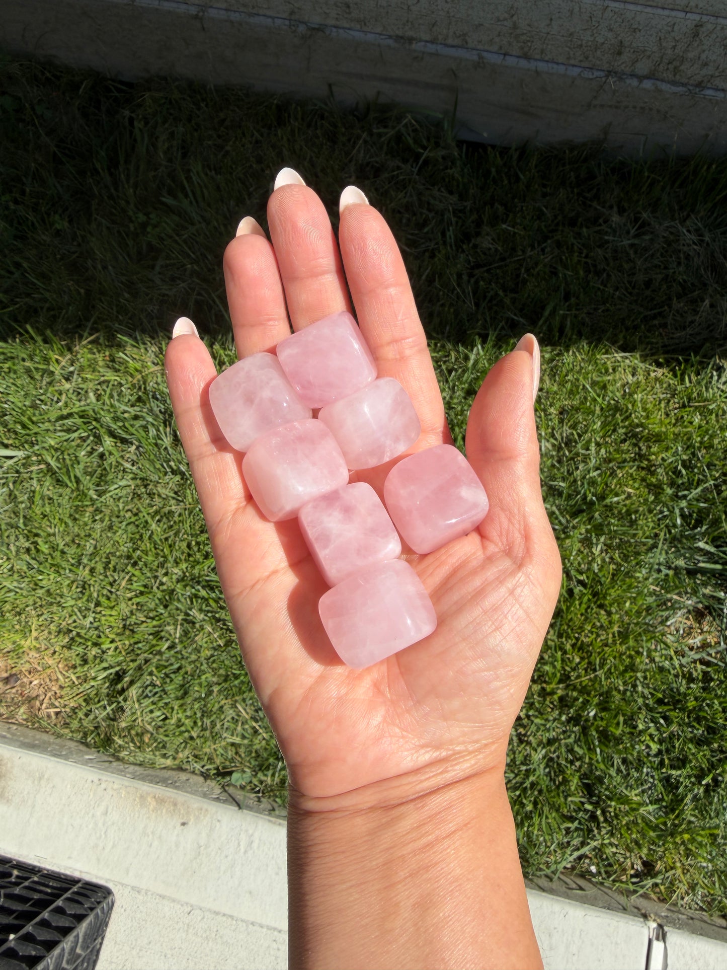 Wholesale Lot 2 Lbs Natural Rose Quartz Cubes Healing Energy Nice Quality