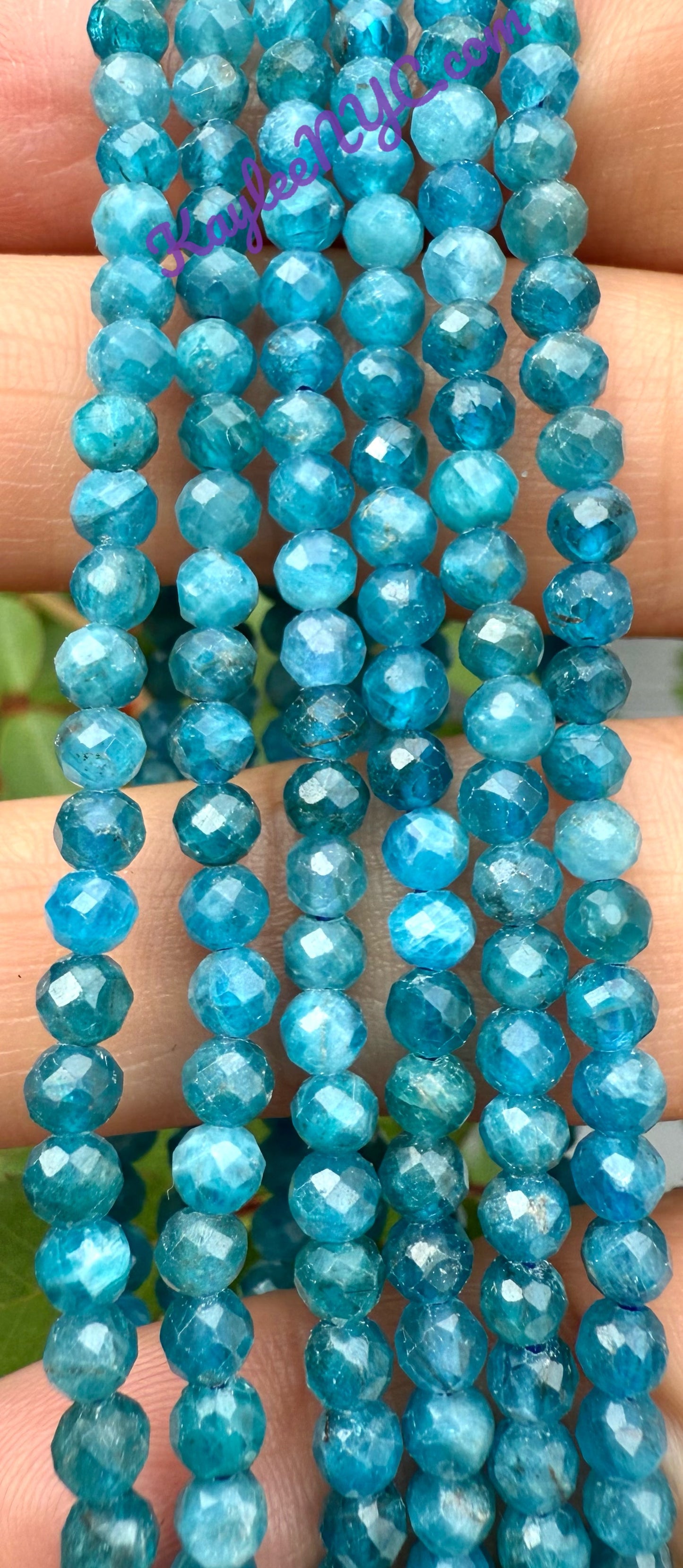 Wholesale Lot 6 Pcs Natural Faceted Apatite 4mm 7.5” Crystal Healing Stretch Bracelet