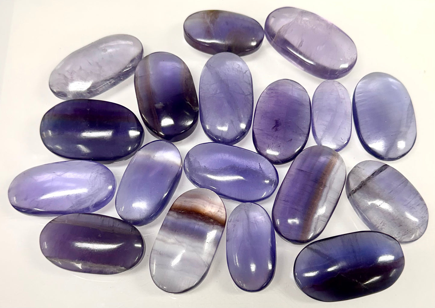 Wholesale Lot 2 Lbs Natural Purple Fluorite Crystal Palm Stone Healing Energy