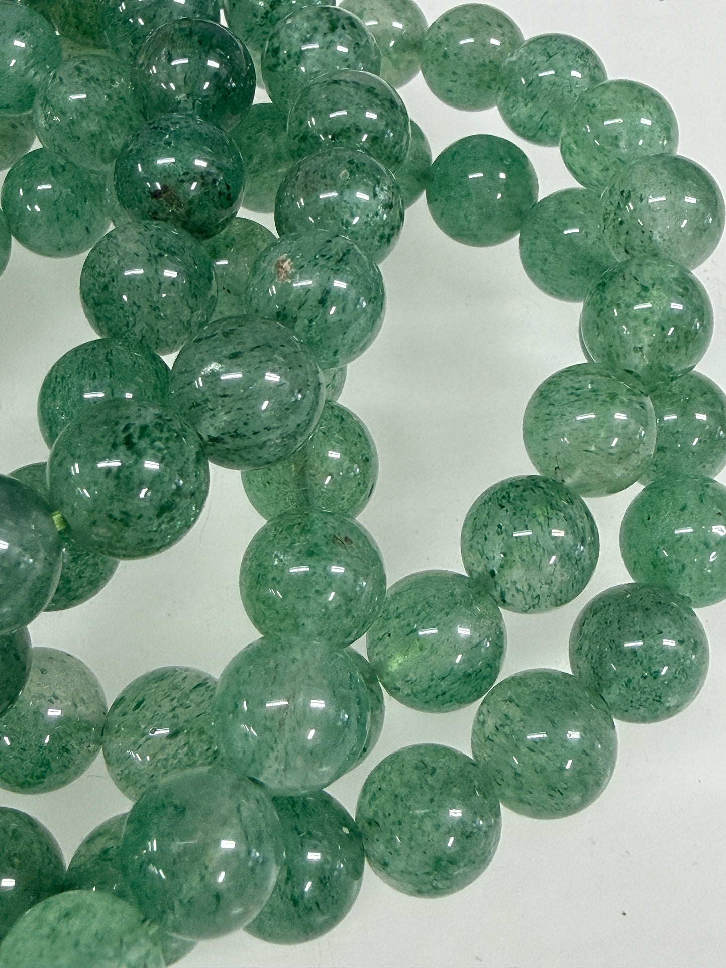 Wholesale 6 Pcs Natural Green Strawberry Quartz Bracelet 8mm 7.5” Healing Energy Crystal