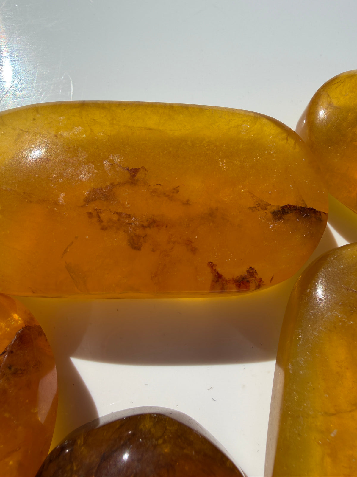 Wholesale Lot 2 Lbs Natural Yellow Fluorite Palm Stone Healing Energy