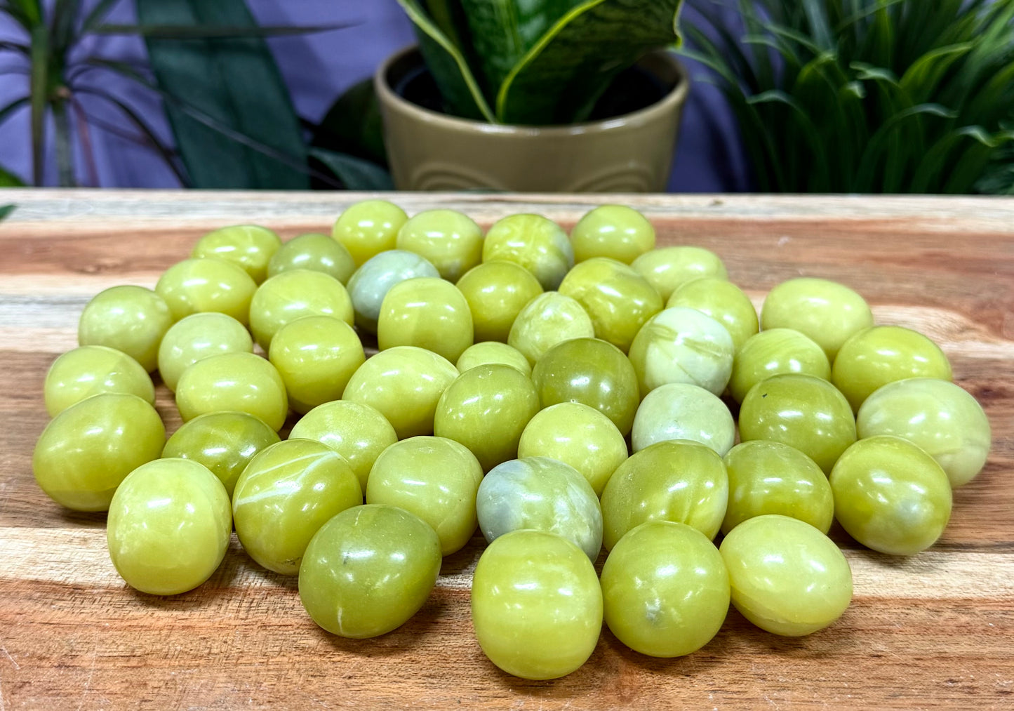 2 lbs Natural Olive Jade Tumble Crystal Healing Energy