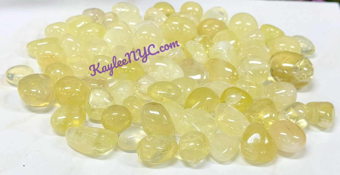 Wholesale Lot 2 Lbs Natural Lemon Quartz Tumble Healing Energy