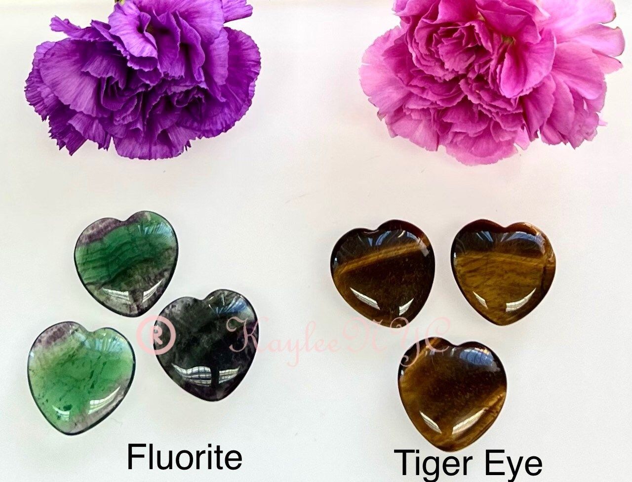 Wholesale Lot 12 Pcs 30mm Mixed Crystal Hearts Nice Quality Healing Energy