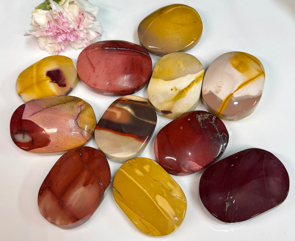 Wholesale Lot 2 lbs Natural Mookaite Jasper Palm Stones Crystal Healing Energy
