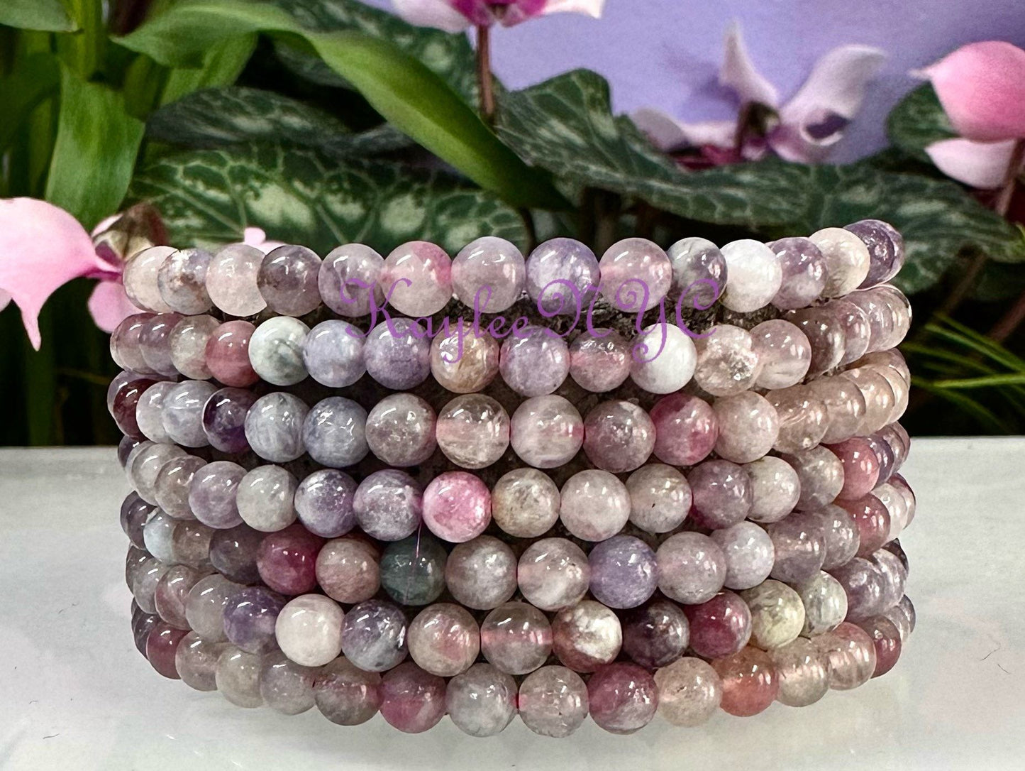 Wholesale Lot 6 Pcs Natural Unicorn Stone 4mm 7.5” Crystal Healing Stretch Bracelet