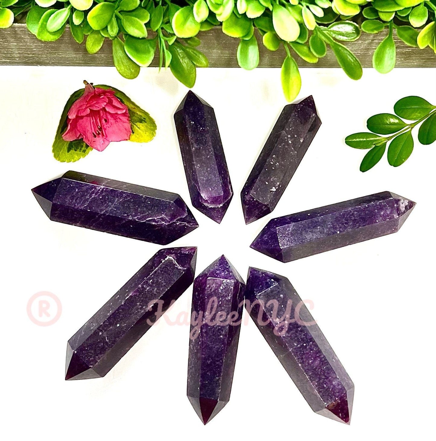 Wholesale Lot 1 lb Natural Lepidolite Double Terminated Wand Crystal Healing Energy