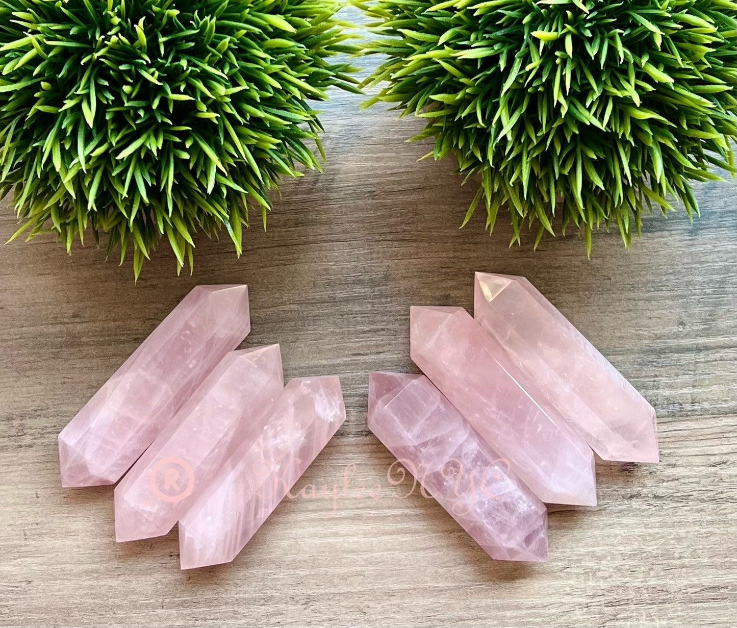 Wholesale Lot 1 Lb Natural Rose Quartz Double Terminated Point Crystal Healing Quality