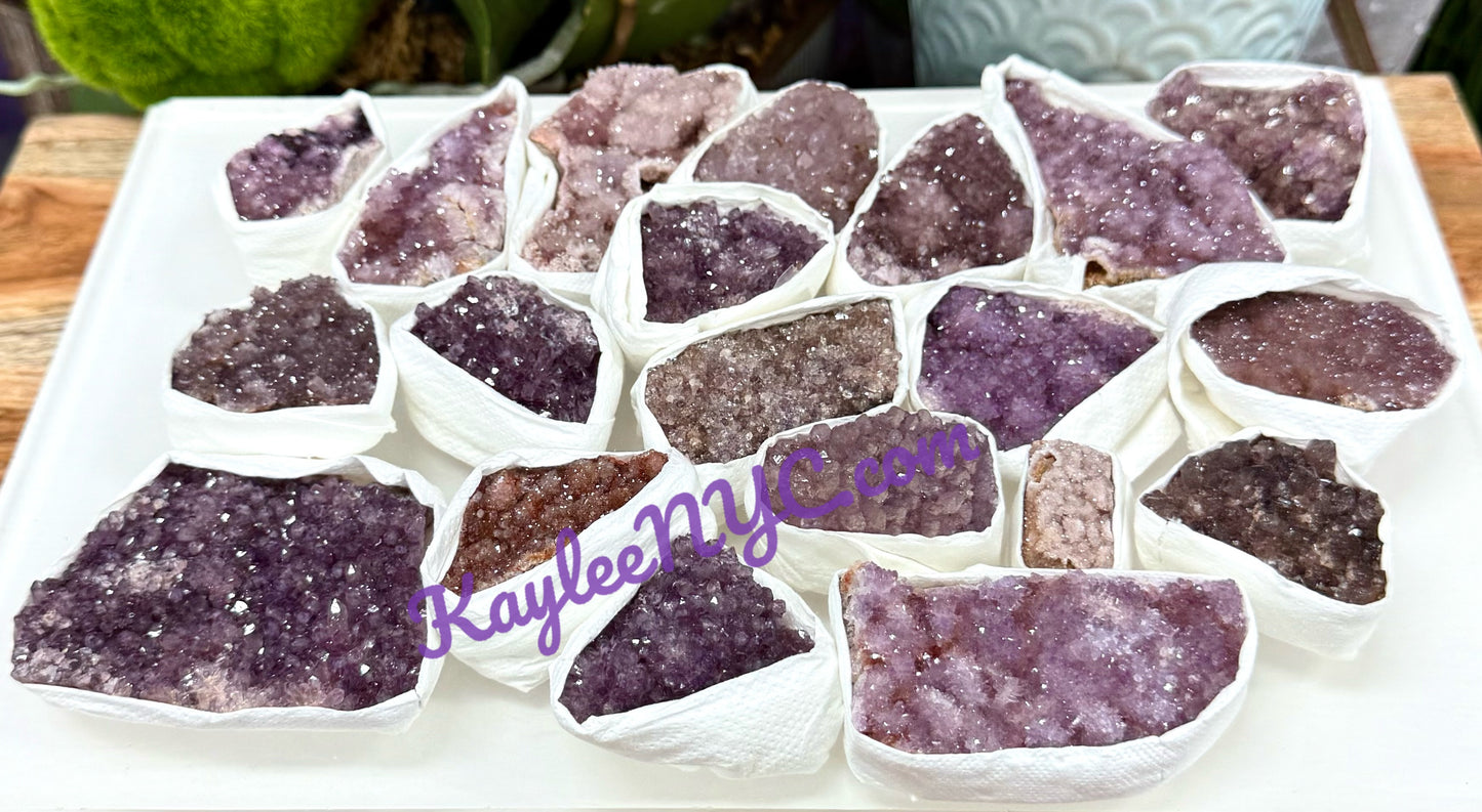 Wholesale Lot 2 lb Natural Amethyst Cluster Raw Crystal