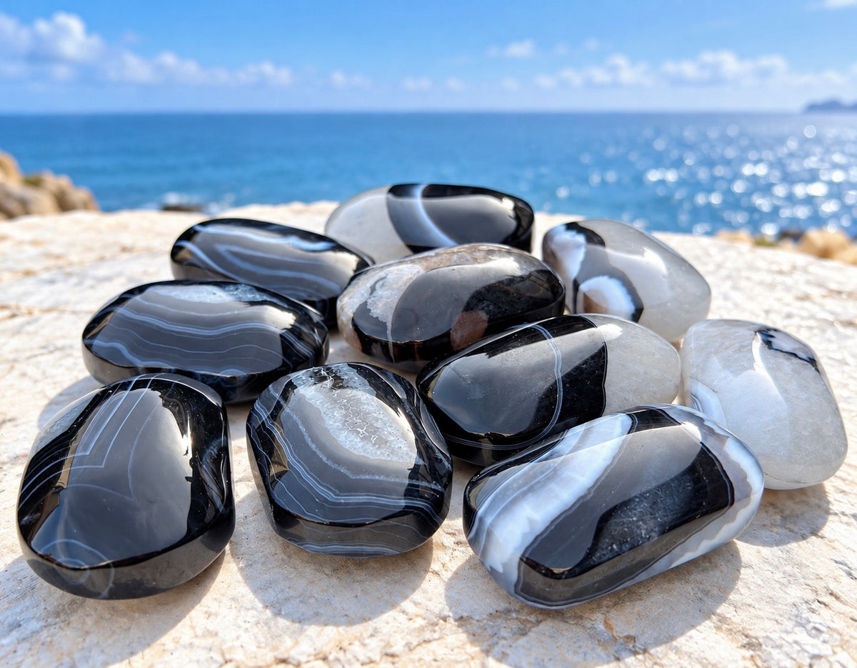 Wholesale 2 Lb Lot Natural Onyx Palm Stones Crystal Energy