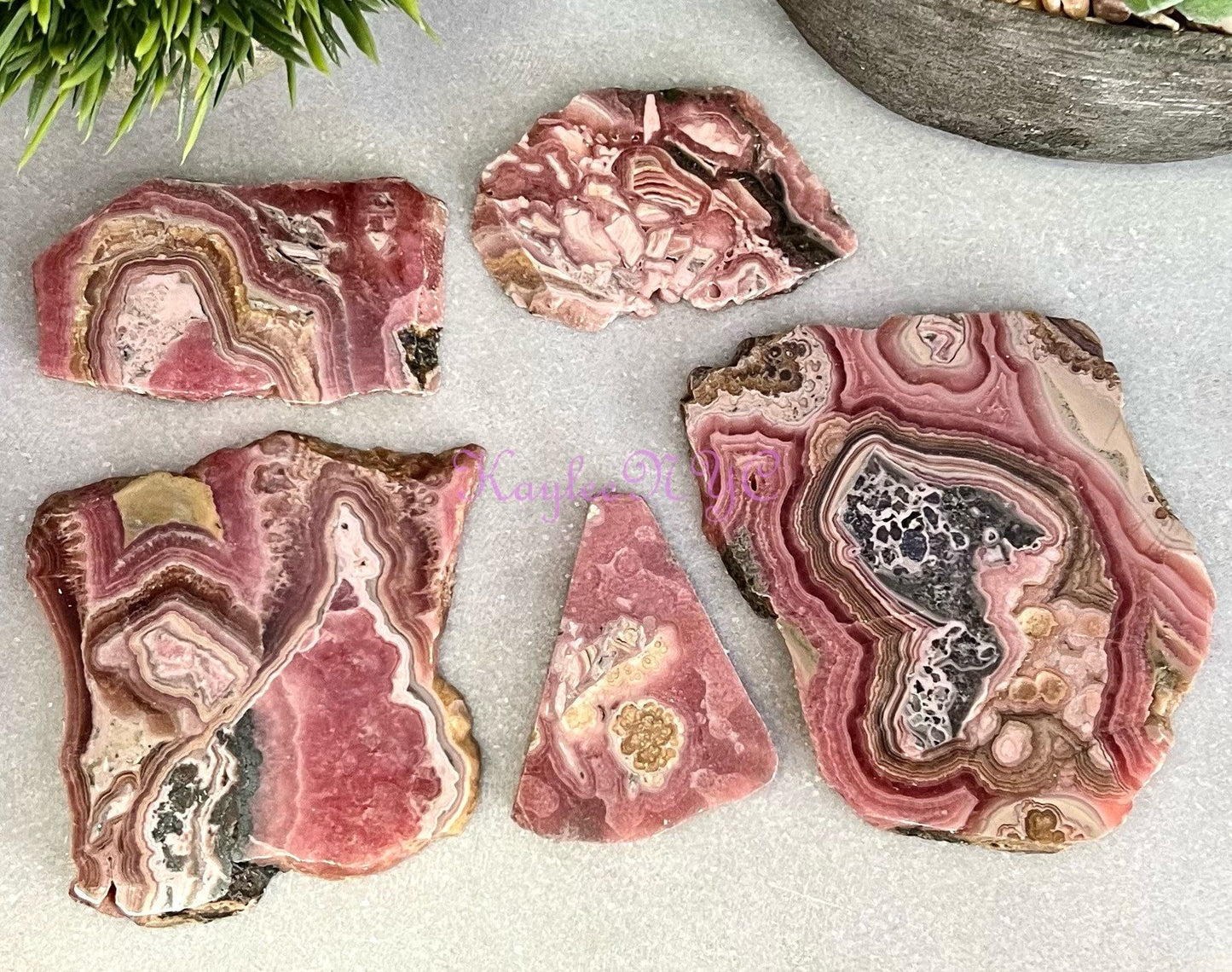 Wholesale Lot 1 lb Natural Rhodochrosite Slabs Crystal Healing Energy