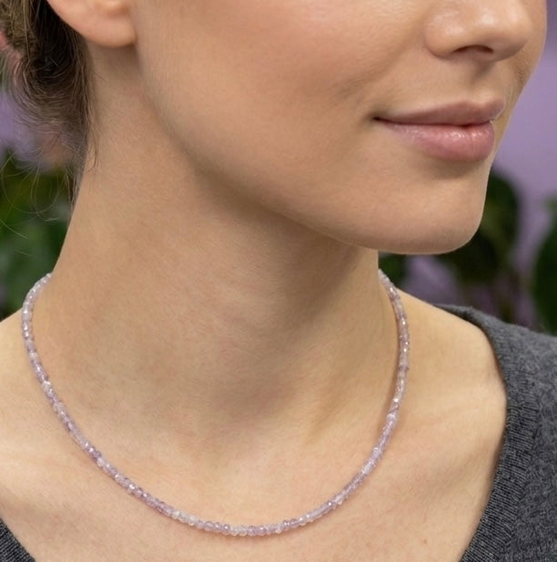 6 PCs 2mm Faceted Natural Ametrine Necklace Stainless Steel Finding