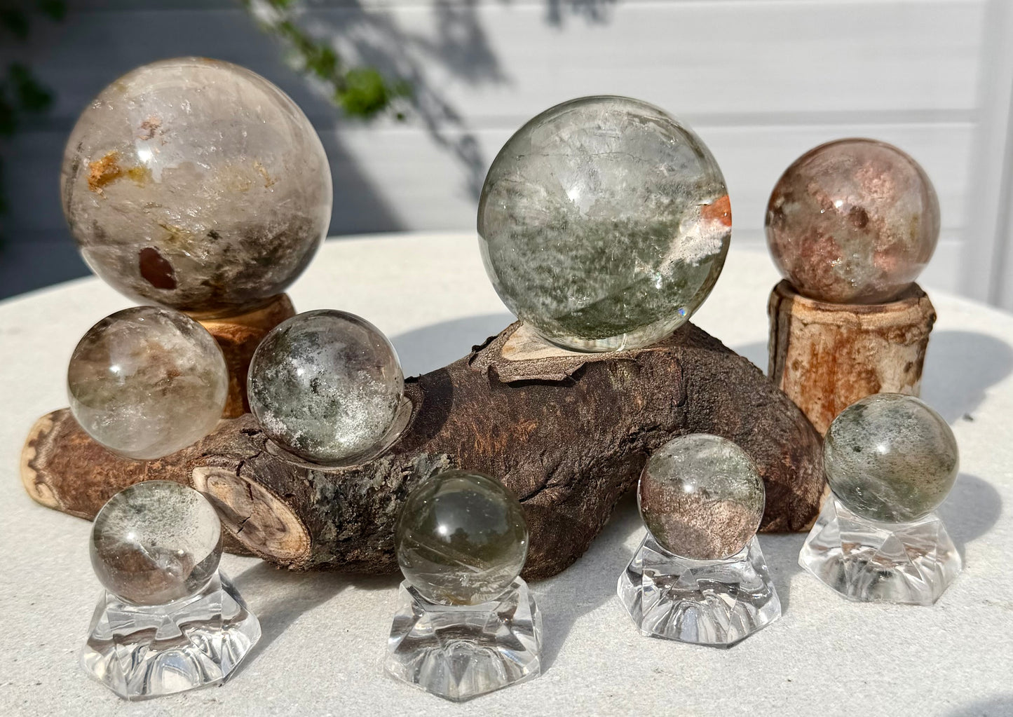 Wholesale Lot 2lbs Natural Clear Quartz Crystal Spheres Healing